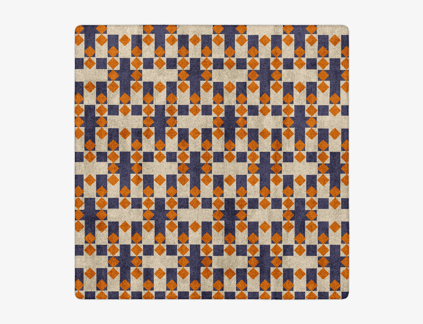 Checkers Geometric Square Hand Tufted Bamboo Silk Custom Rug by Rug Artisan