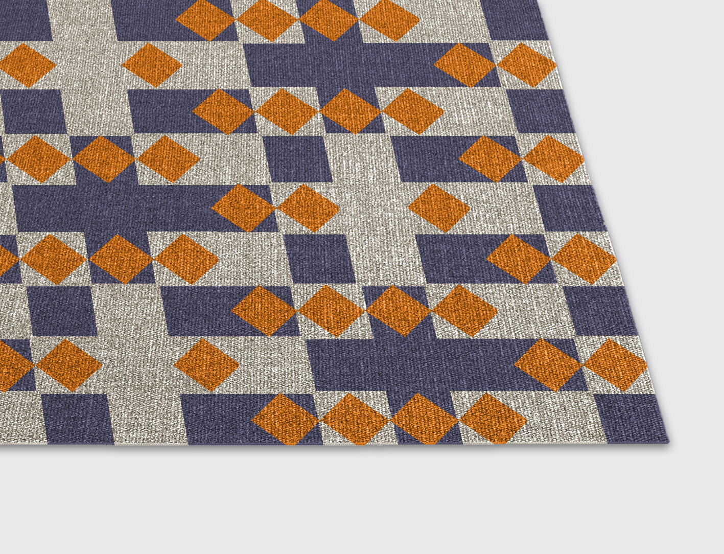 Checkers Geometric Rectangle Outdoor Recycled Yarn Custom Rug by Rug Artisan