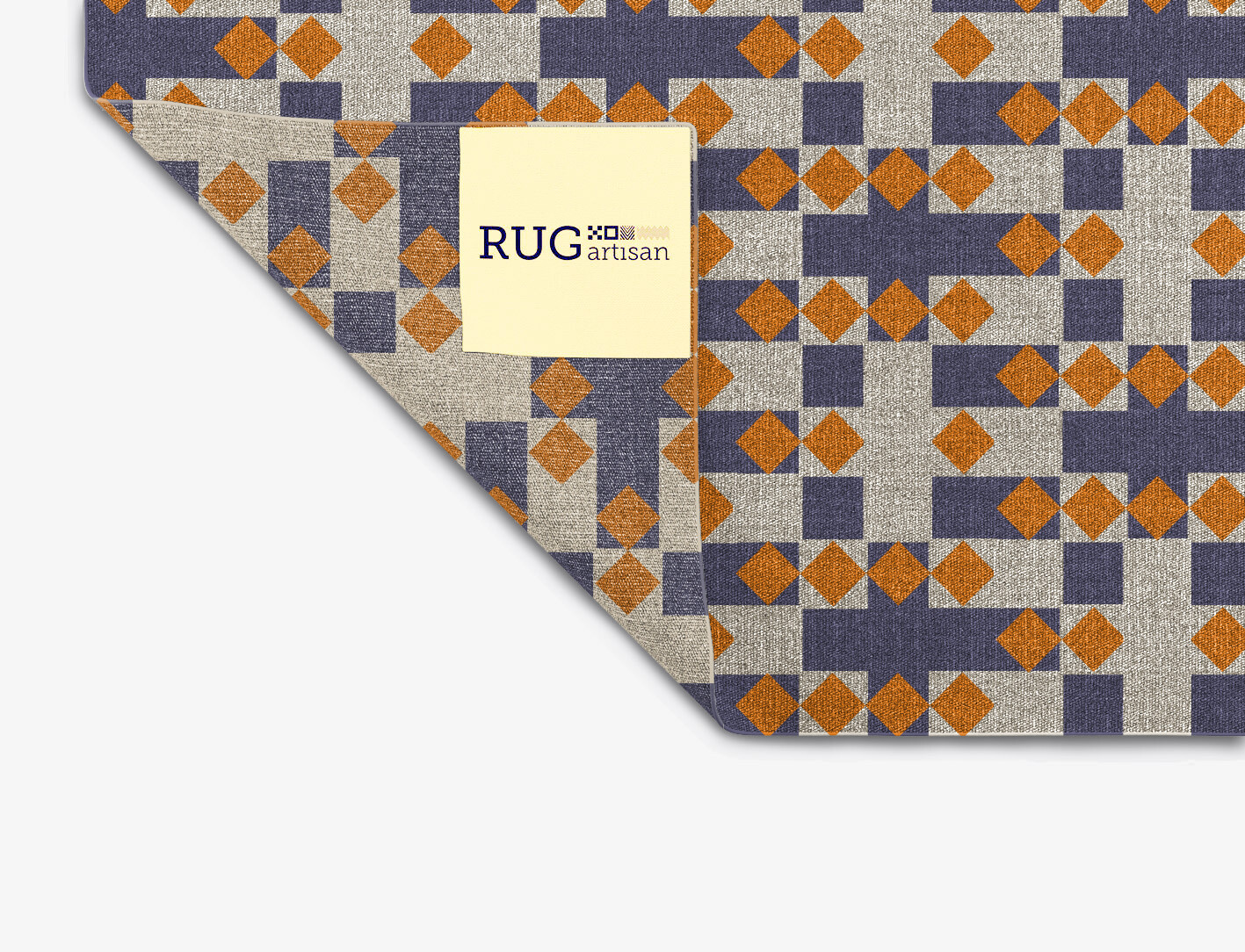 Checkers Geometric Rectangle Outdoor Recycled Yarn Custom Rug by Rug Artisan
