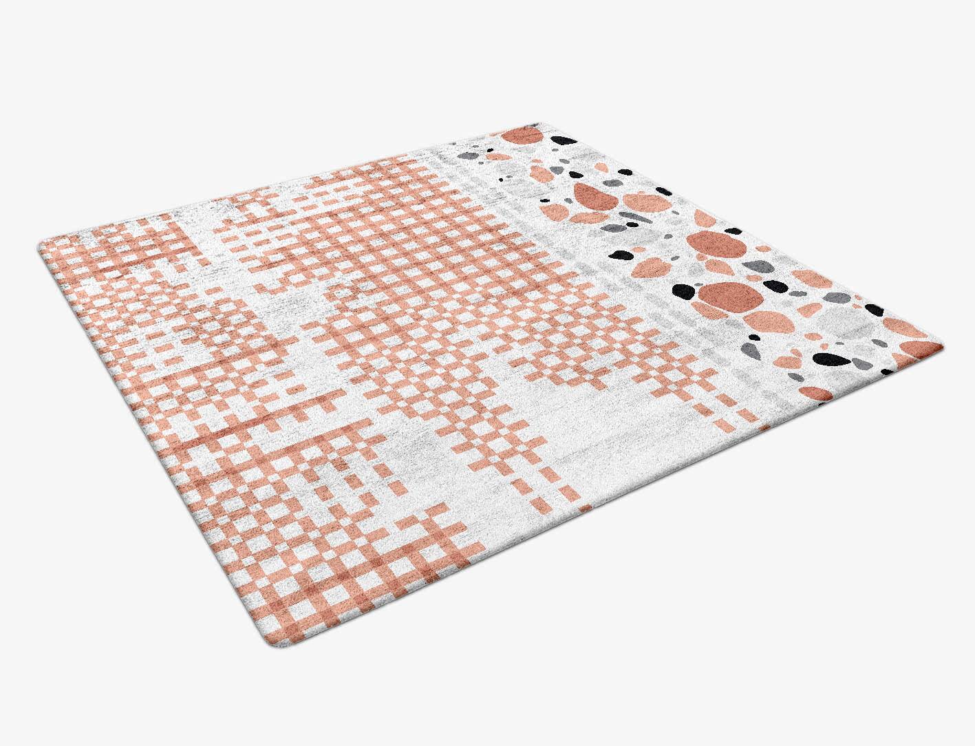 Checkpoint Terrazzo Play Square Hand Tufted Bamboo Silk Custom Rug by Rug Artisan