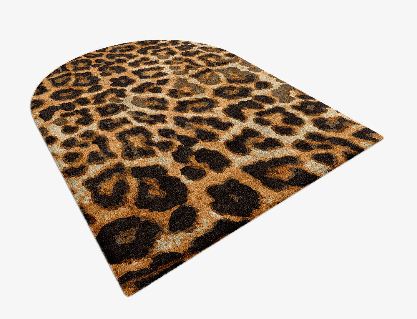 Cheetah Spots Animal Prints Arch Hand Knotted Bamboo Silk Custom Rug by Rug Artisan