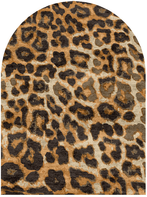 Cheetah Spots Animal Prints Arch Hand Knotted Bamboo Silk Custom Rug by Rug Artisan