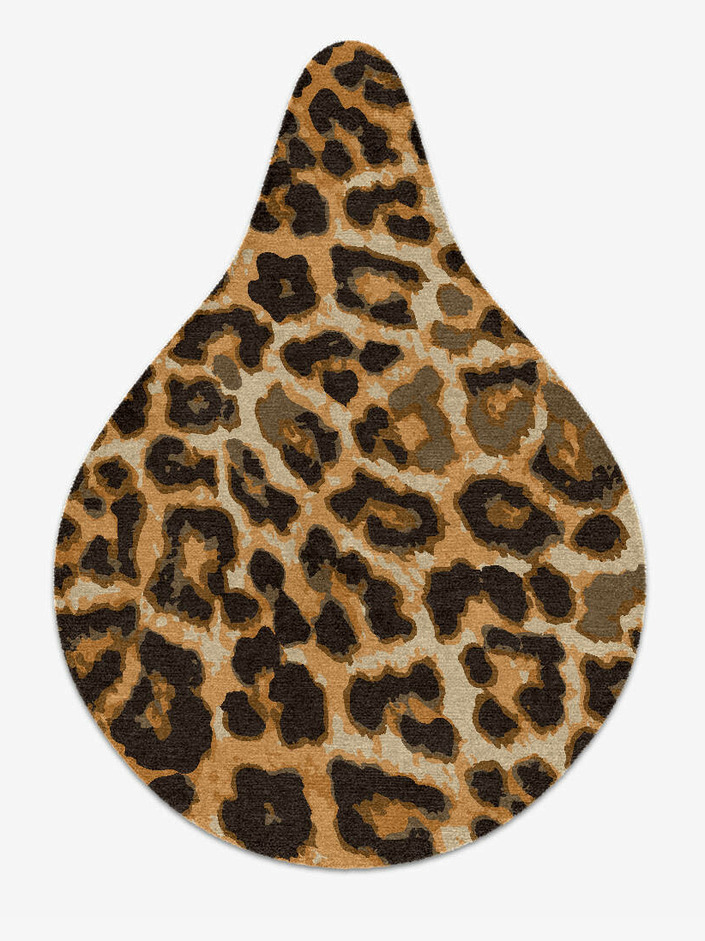 Cheetah Spots Animal Prints Drop Hand Knotted Tibetan Wool Custom Rug by Rug Artisan
