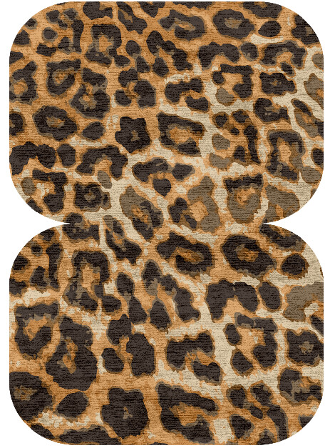 Cheetah Spots Animal Prints Eight Hand Knotted Bamboo Silk Custom Rug by Rug Artisan