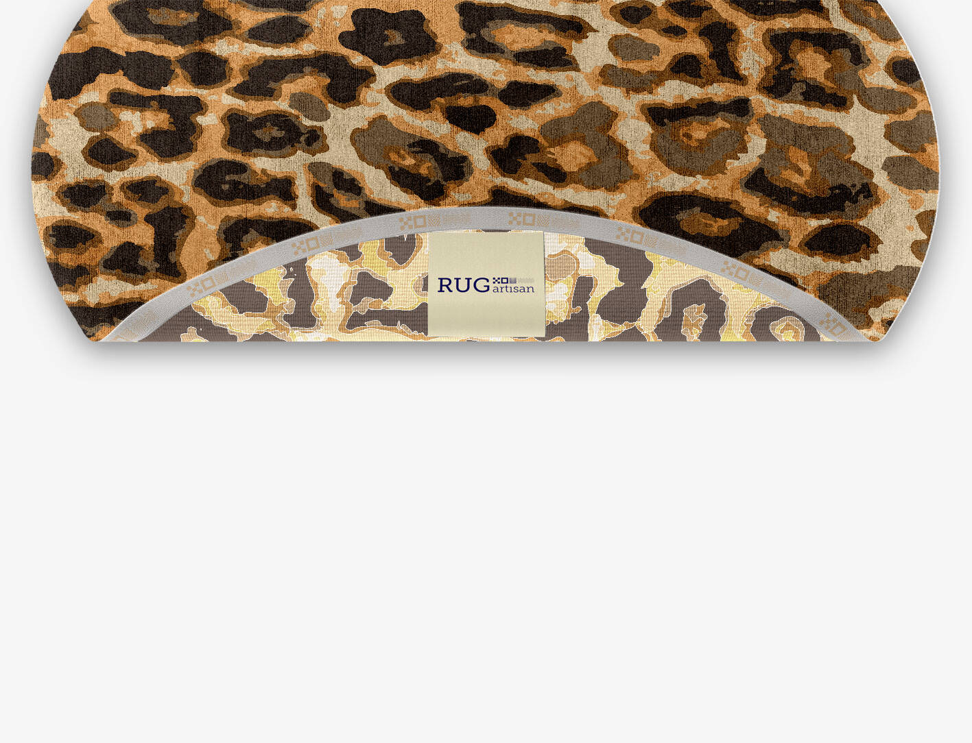 Cheetah Spots Animal Prints Oval Hand Knotted Bamboo Silk Custom Rug by Rug Artisan