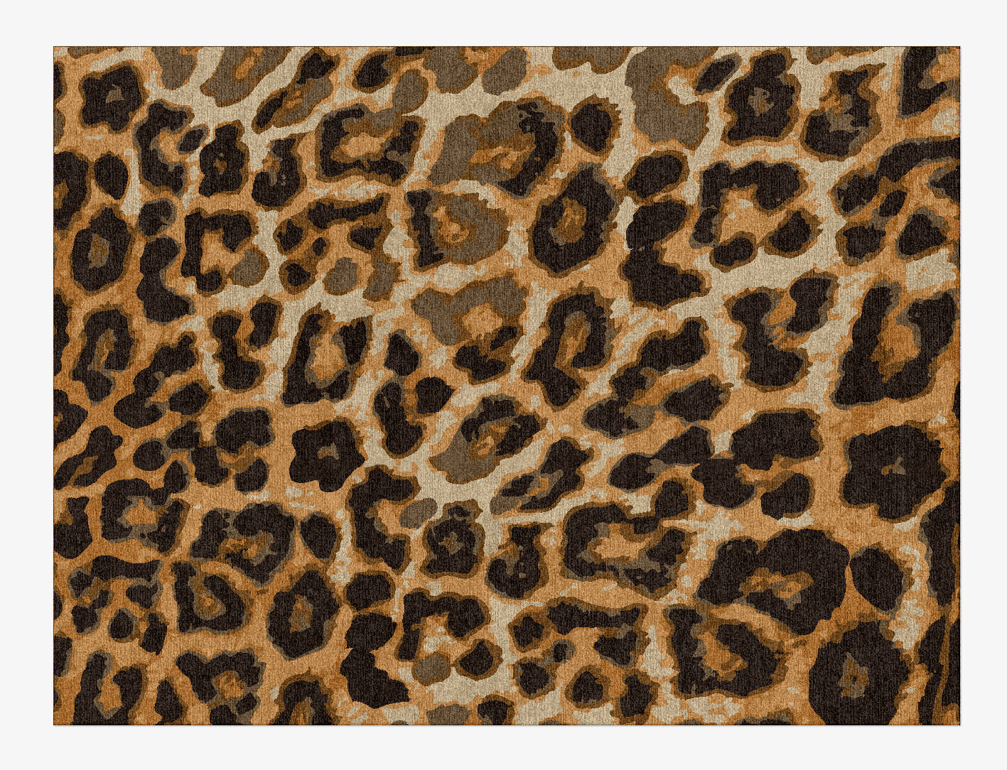 Cheetah Spots Animal Prints Rectangle Hand Knotted Tibetan Wool Custom Rug by Rug Artisan