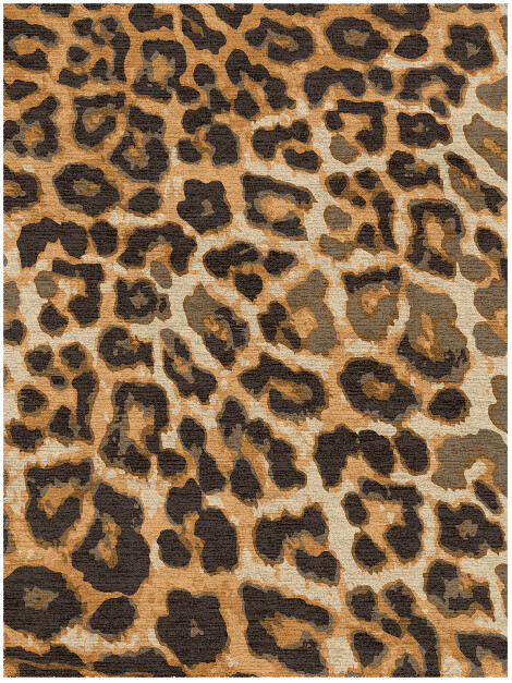 Cheetah Spots Animal Prints Rectangle Hand Knotted Tibetan Wool Custom Rug by Rug Artisan