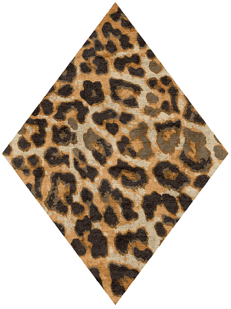 Cheetah Spots Animal Prints Diamond Hand Tufted Bamboo Silk Custom Rug by Rug Artisan