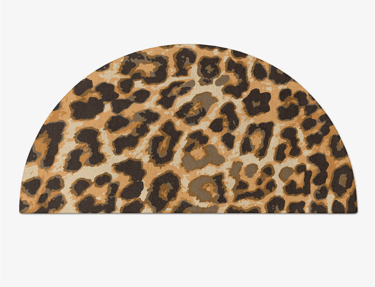 Cheetah Spots Animal Prints Halfmoon Hand Tufted Pure Wool Custom Rug by Rug Artisan