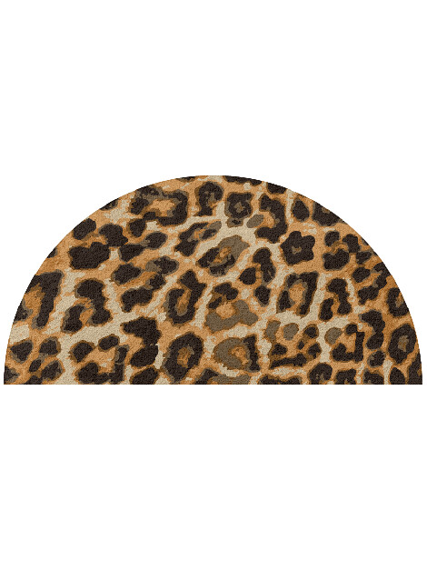Cheetah Spots Animal Prints Halfmoon Hand Tufted Pure Wool Custom Rug by Rug Artisan
