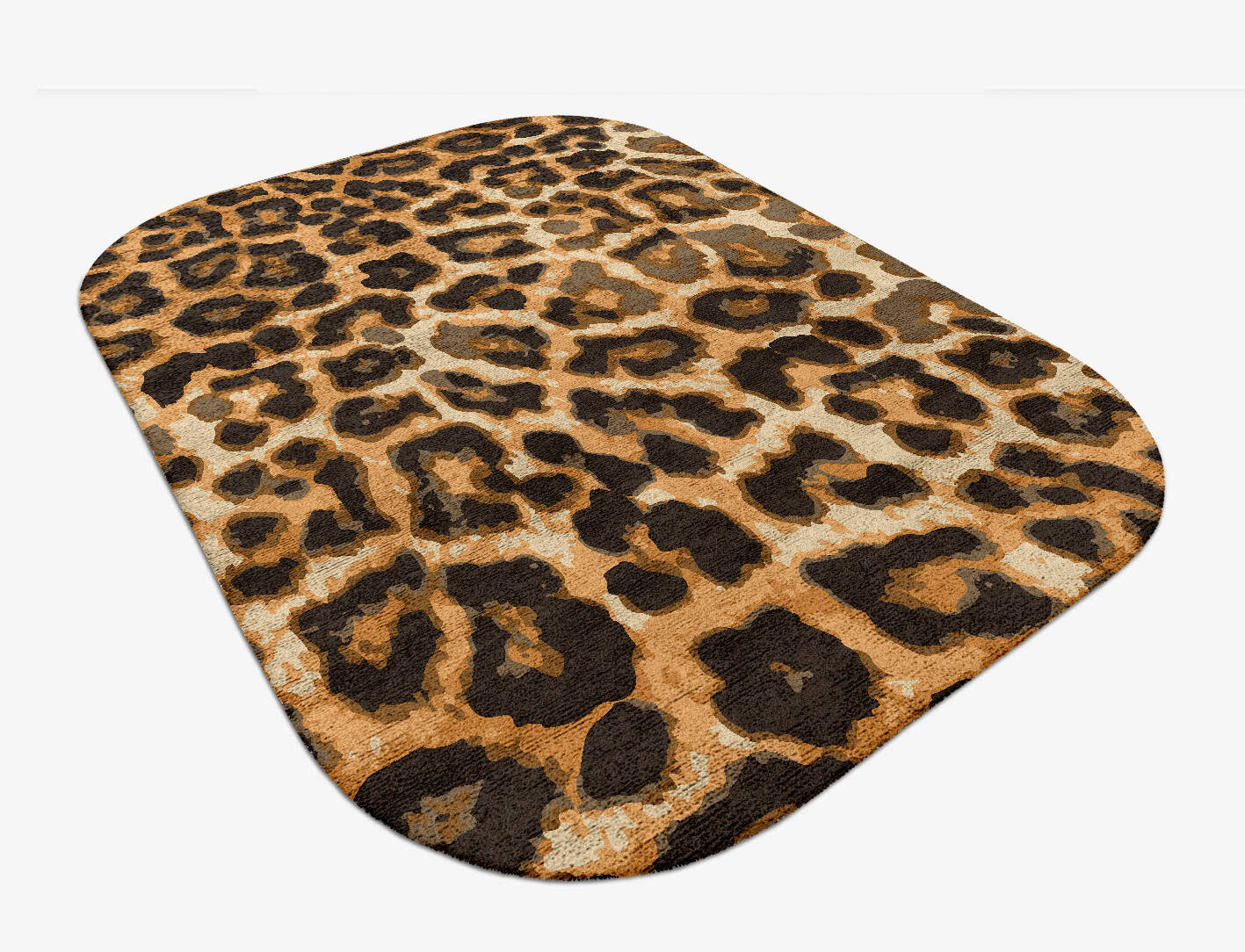 Cheetah Spots Animal Prints Oblong Hand Tufted Bamboo Silk Custom Rug by Rug Artisan