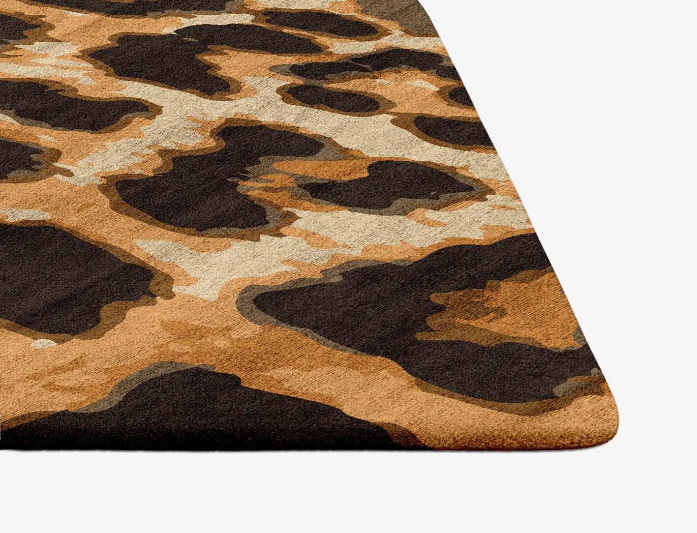 Cheetah Spots Animal Prints Ogee Hand Tufted Bamboo Silk Custom Rug by Rug Artisan