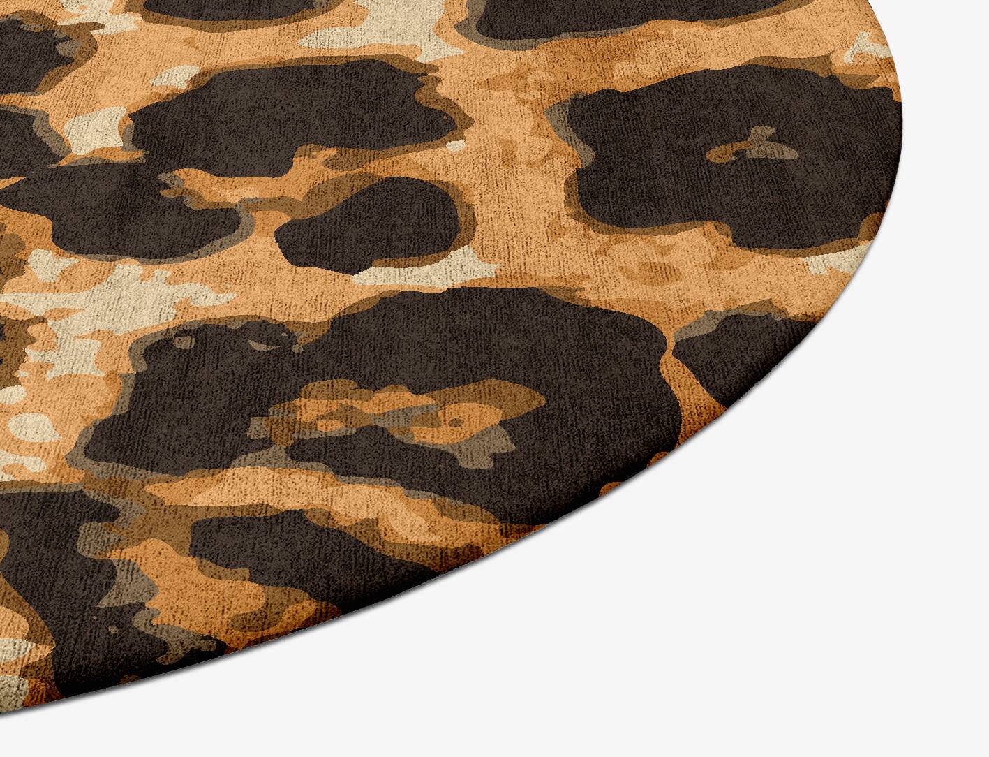 Cheetah Spots Animal Prints Oval Hand Tufted Bamboo Silk Custom Rug by Rug Artisan