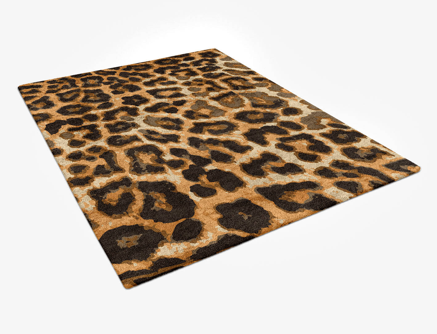 Cheetah Spots Animal Prints Rectangle Hand Tufted Bamboo Silk Custom Rug by Rug Artisan