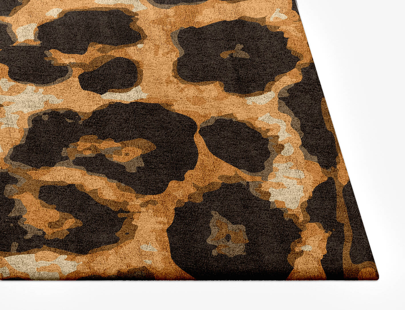 Cheetah Spots Animal Prints Rectangle Hand Tufted Bamboo Silk Custom Rug by Rug Artisan