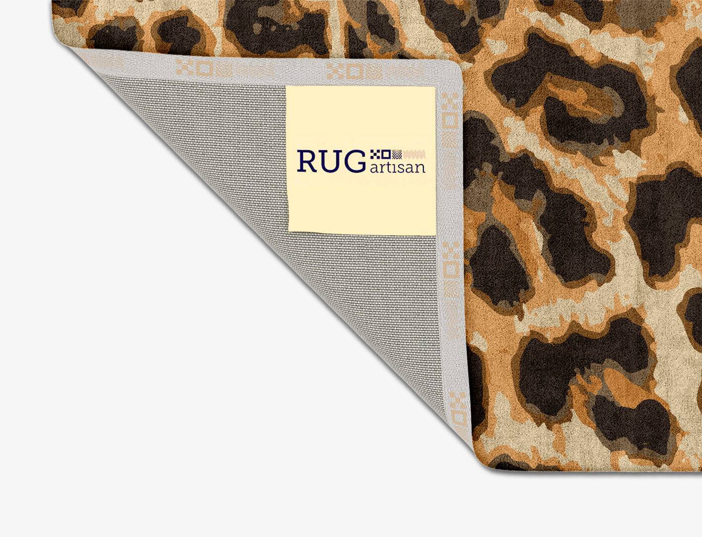Cheetah Spots Animal Prints Square Hand Tufted Bamboo Silk Custom Rug by Rug Artisan