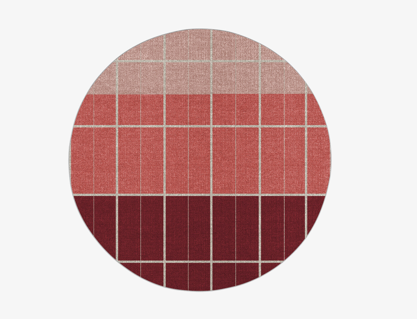 Cherry Geometric Round Flatweave New Zealand Wool Custom Rug by Rug Artisan