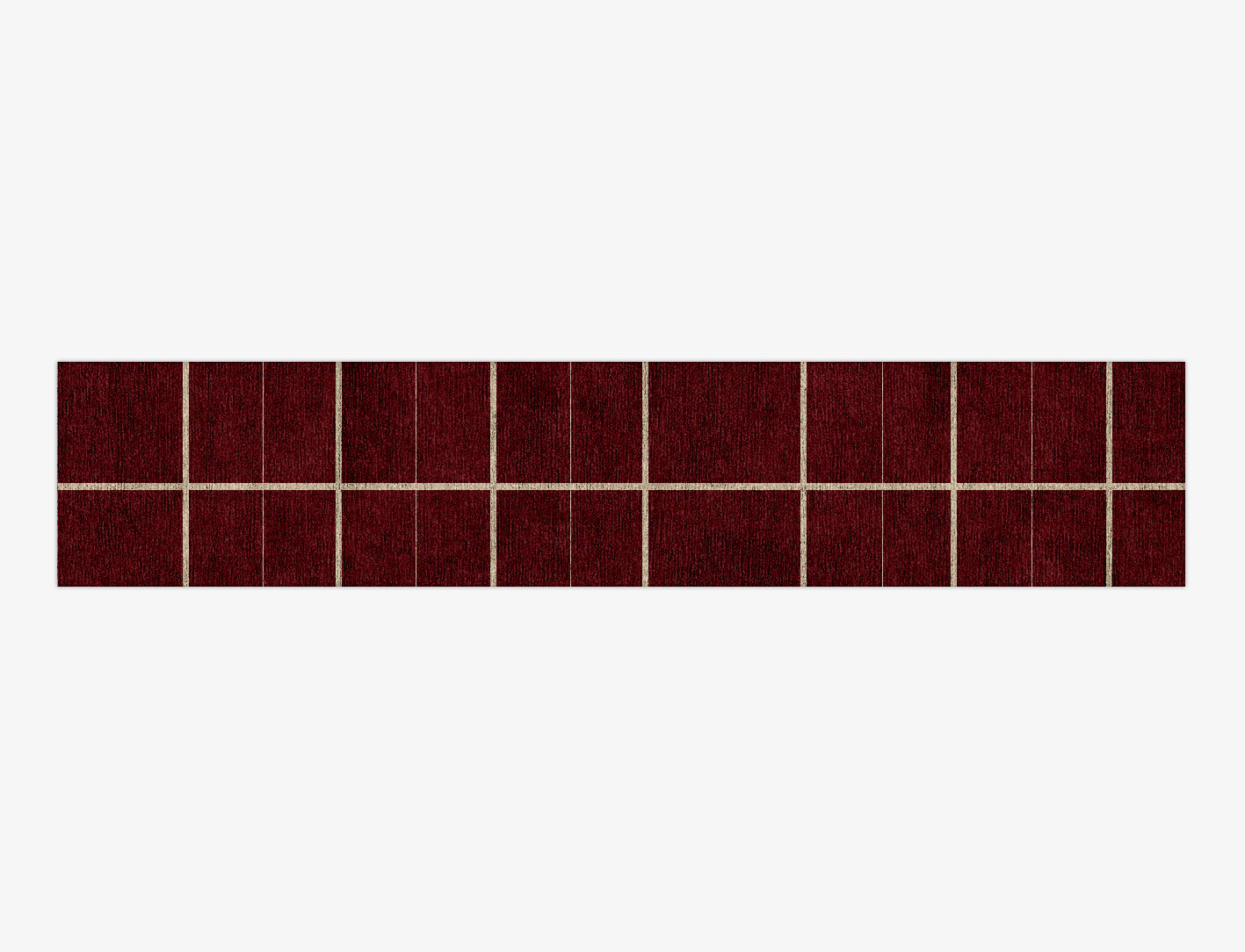 Cherry Geometric Runner Hand Knotted Bamboo Silk Custom Rug by Rug Artisan