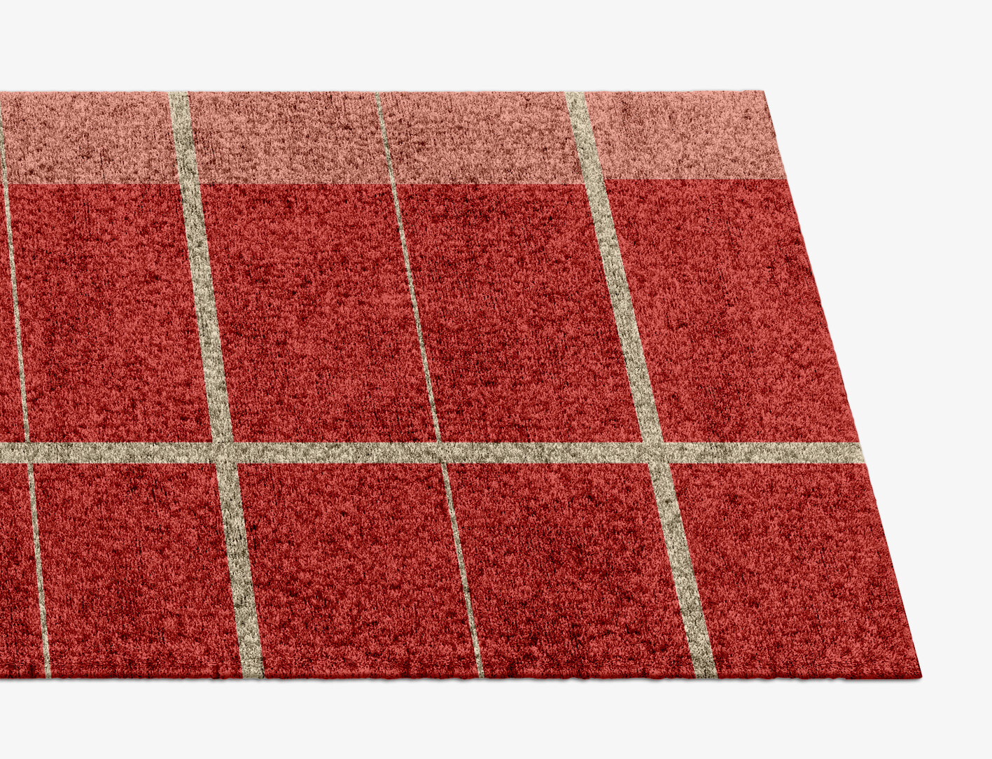 Cherry Geometric Runner Hand Knotted Bamboo Silk Custom Rug by Rug Artisan