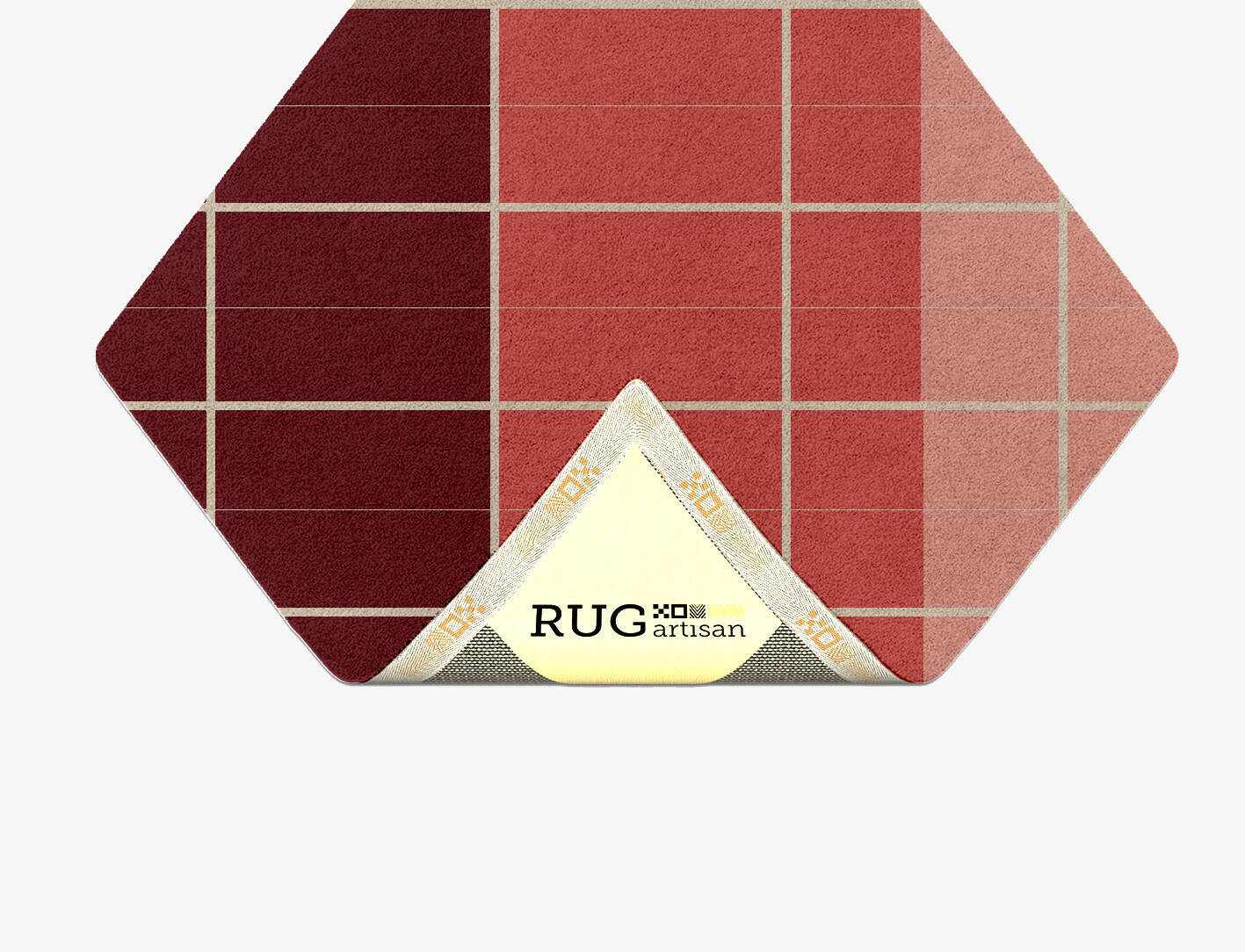 Cherry Geometric Diamond Hand Tufted Pure Wool Custom Rug by Rug Artisan