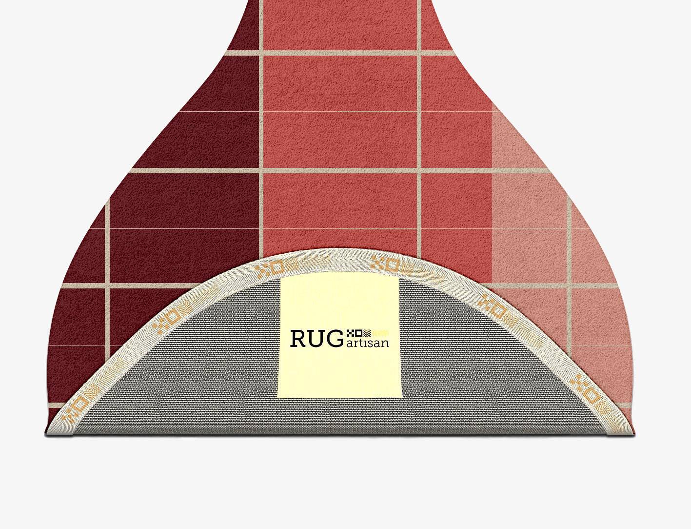 Cherry Geometric Drop Hand Tufted Pure Wool Custom Rug by Rug Artisan