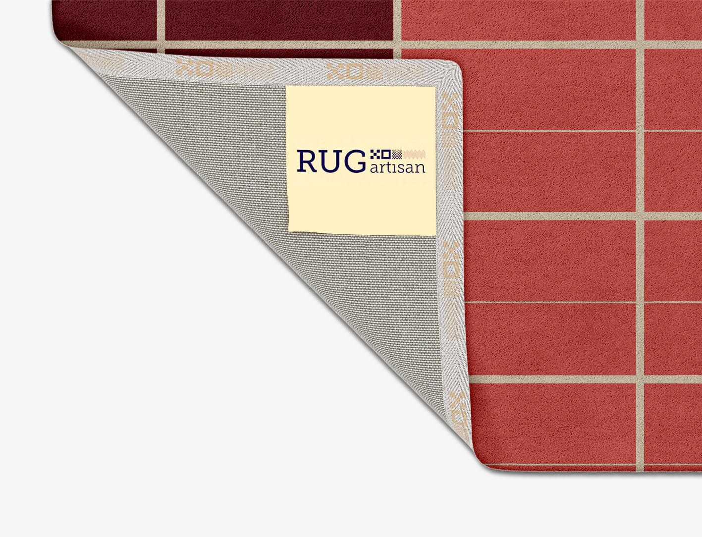 Cherry Geometric Square Hand Tufted Pure Wool Custom Rug by Rug Artisan