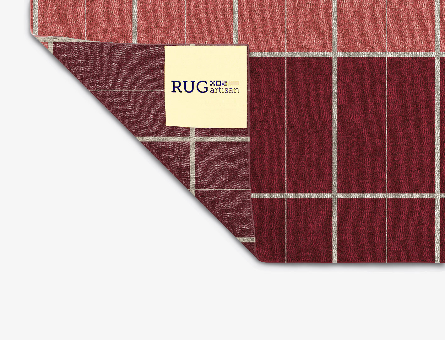 Cherry Geometric Square Outdoor Recycled Yarn Custom Rug by Rug Artisan