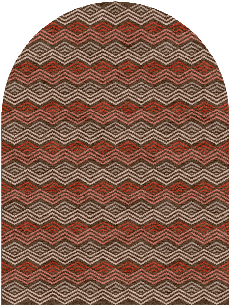 Chevron Wave Modern Geometrics Arch Hand Knotted Tibetan Wool Custom Rug by Rug Artisan