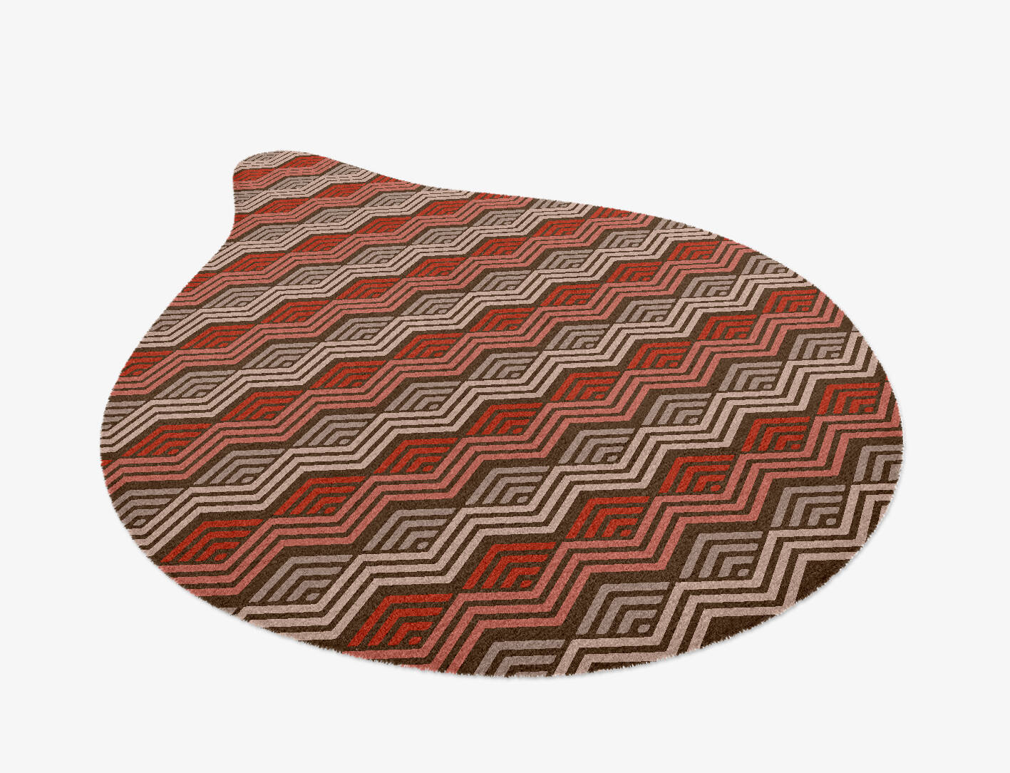 Chevron Wave Modern Geometrics Drop Hand Knotted Tibetan Wool Custom Rug by Rug Artisan