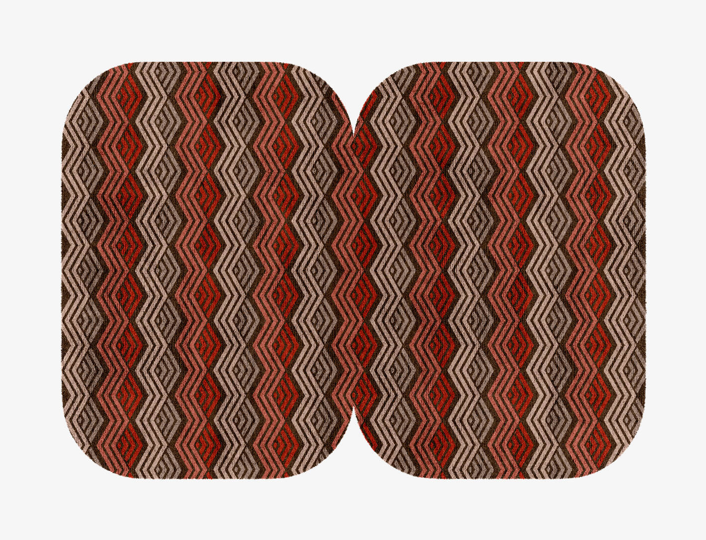 Chevron Wave Modern Geometrics Eight Hand Knotted Bamboo Silk Custom Rug by Rug Artisan