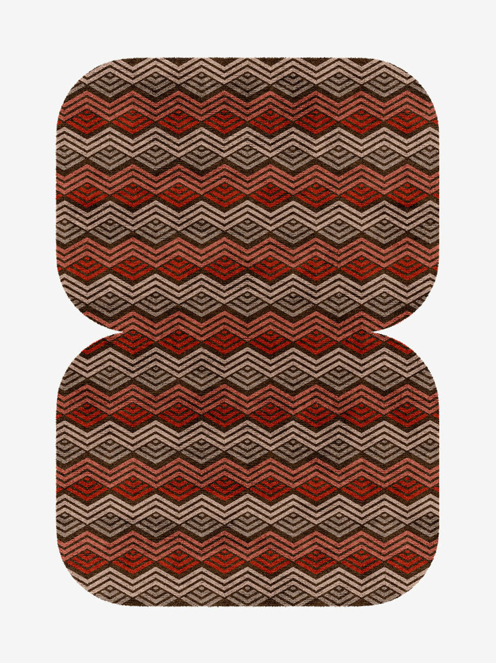 Chevron Wave Modern Geometrics Eight Hand Knotted Bamboo Silk Custom Rug by Rug Artisan