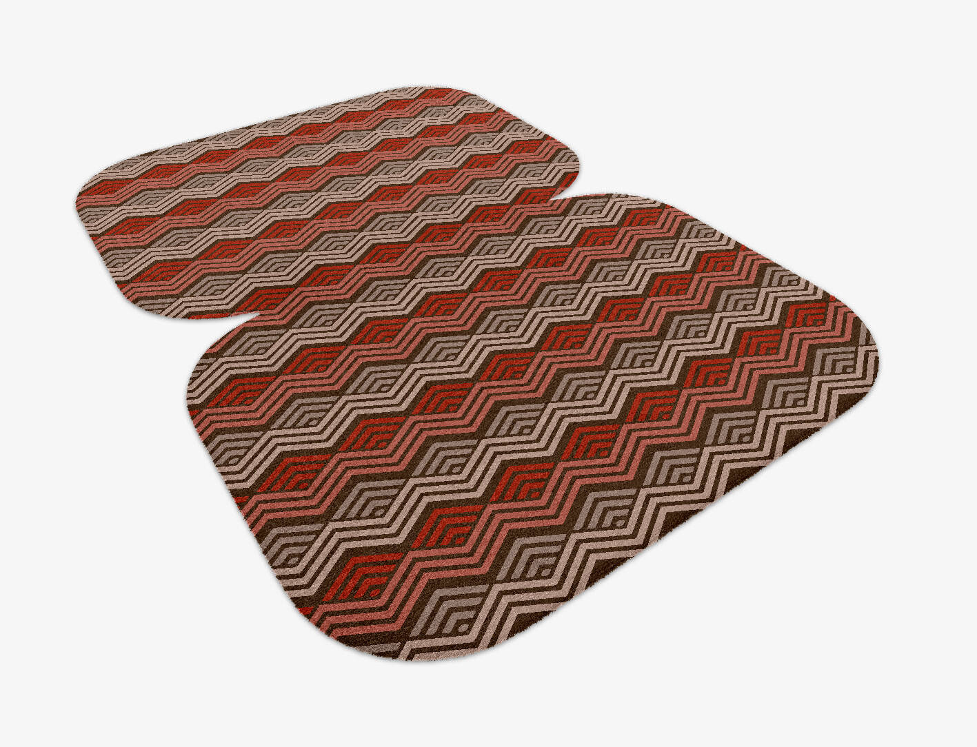 Chevron Wave Modern Geometrics Eight Hand Knotted Tibetan Wool Custom Rug by Rug Artisan