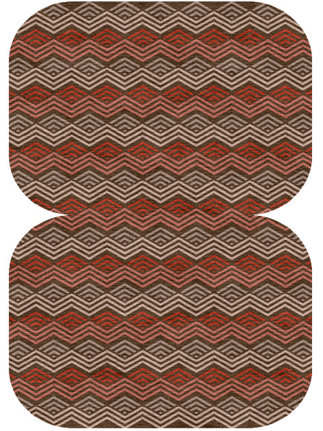 Chevron Wave Modern Geometrics Eight Hand Knotted Tibetan Wool Custom Rug by Rug Artisan