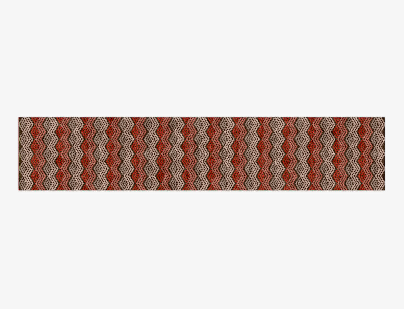 Chevron Wave Modern Geometrics Runner Hand Knotted Tibetan Wool Custom Rug by Rug Artisan