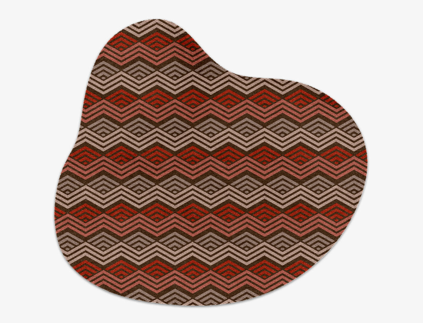 Chevron Wave Modern Geometrics Splash Hand Knotted Tibetan Wool Custom Rug by Rug Artisan