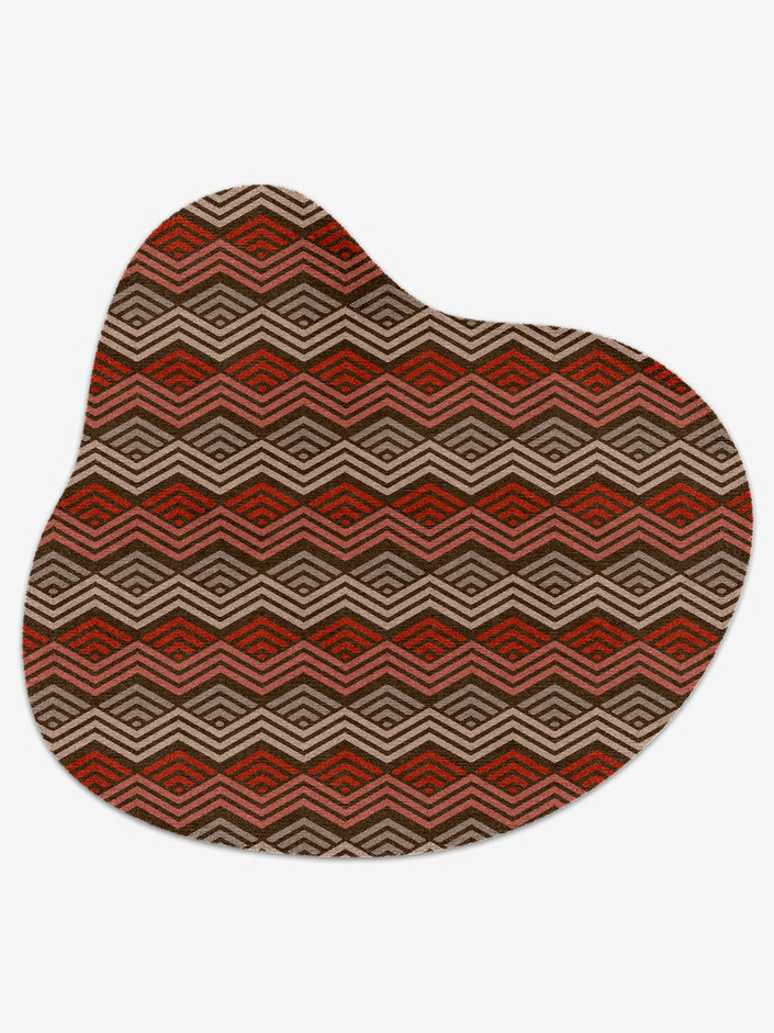 Chevron Wave Modern Geometrics Splash Hand Knotted Tibetan Wool Custom Rug by Rug Artisan
