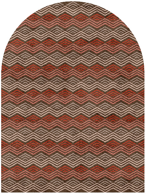 Chevron Wave Modern Geometrics Arch Hand Tufted Bamboo Silk Custom Rug by Rug Artisan