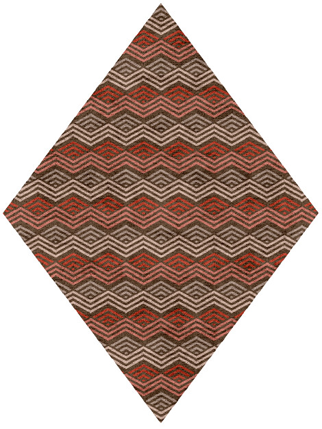 Chevron Wave Modern Geometrics Diamond Hand Tufted Bamboo Silk Custom Rug by Rug Artisan