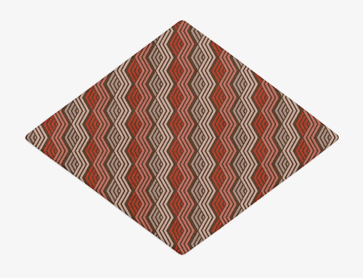 Chevron Wave Modern Geometrics Diamond Hand Tufted Pure Wool Custom Rug by Rug Artisan