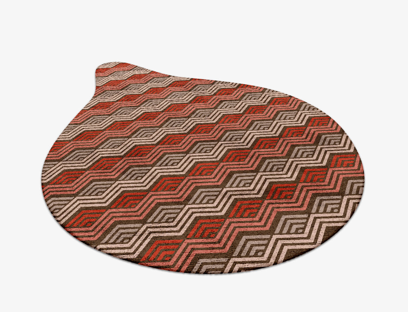 Chevron Wave Modern Geometrics Drop Hand Tufted Bamboo Silk Custom Rug by Rug Artisan