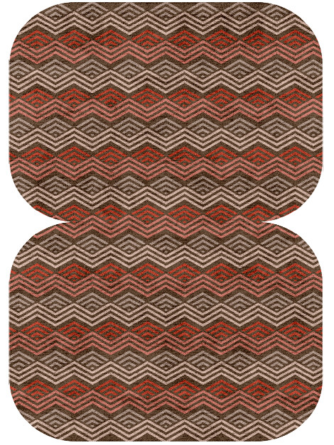 Chevron Wave Modern Geometrics Eight Hand Tufted Bamboo Silk Custom Rug by Rug Artisan