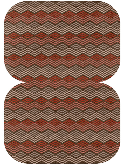 Chevron Wave Modern Geometrics Eight Hand Tufted Pure Wool Custom Rug by Rug Artisan
