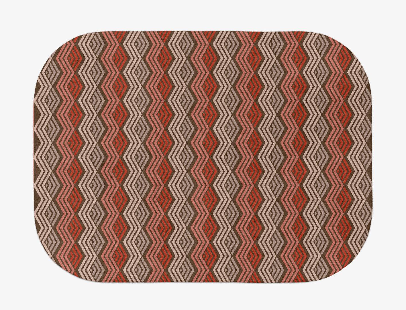 Chevron Wave Modern Geometrics Oblong Hand Tufted Pure Wool Custom Rug by Rug Artisan