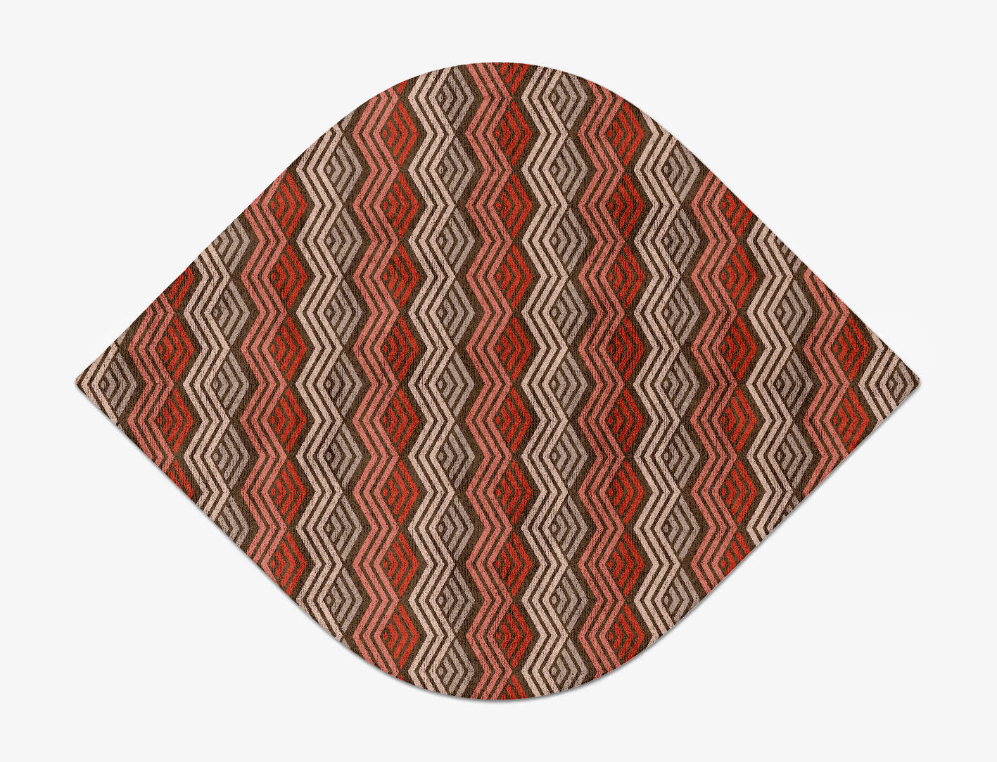 Chevron Wave Modern Geometrics Ogee Hand Tufted Bamboo Silk Custom Rug by Rug Artisan