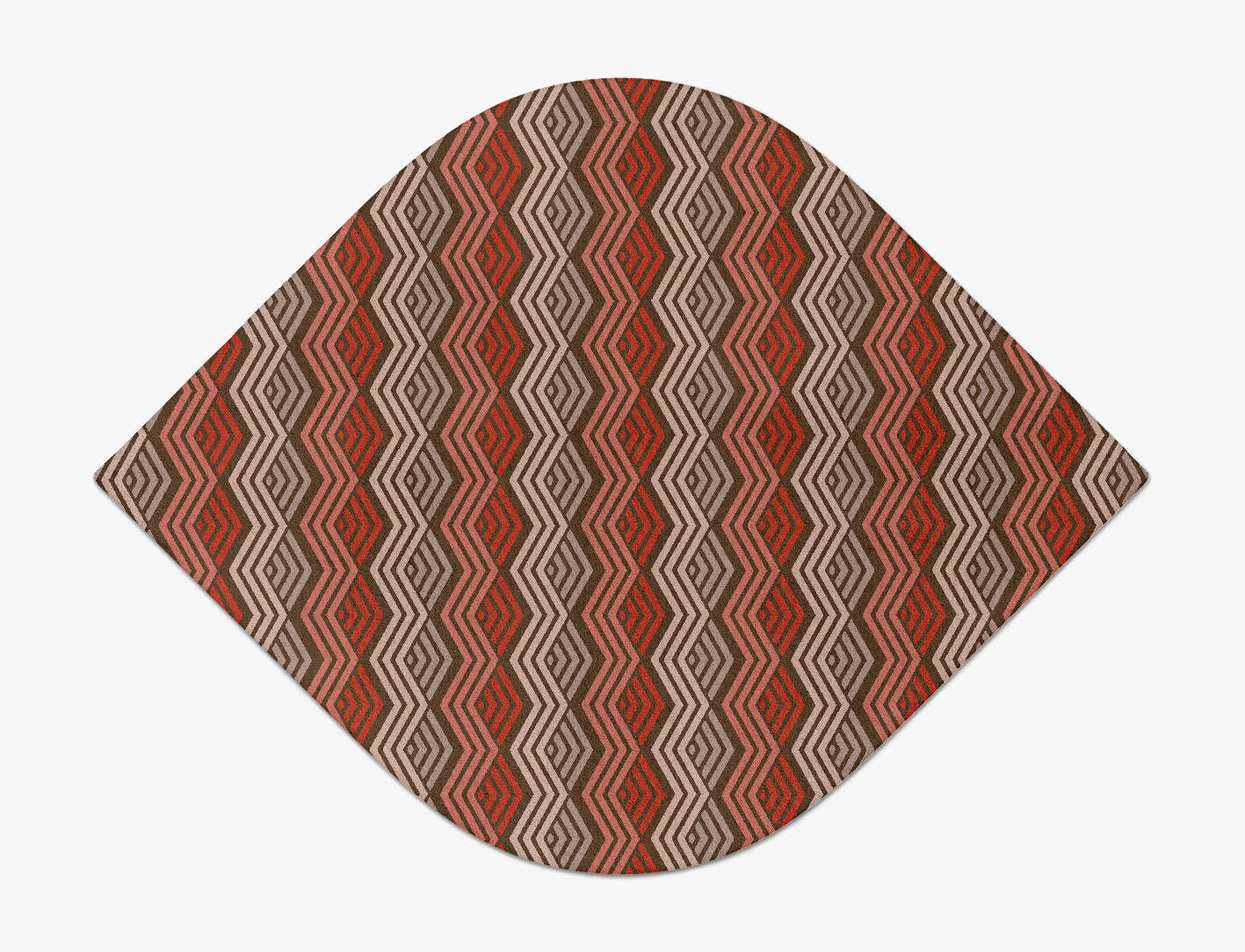 Chevron Wave Modern Geometrics Ogee Hand Tufted Pure Wool Custom Rug by Rug Artisan