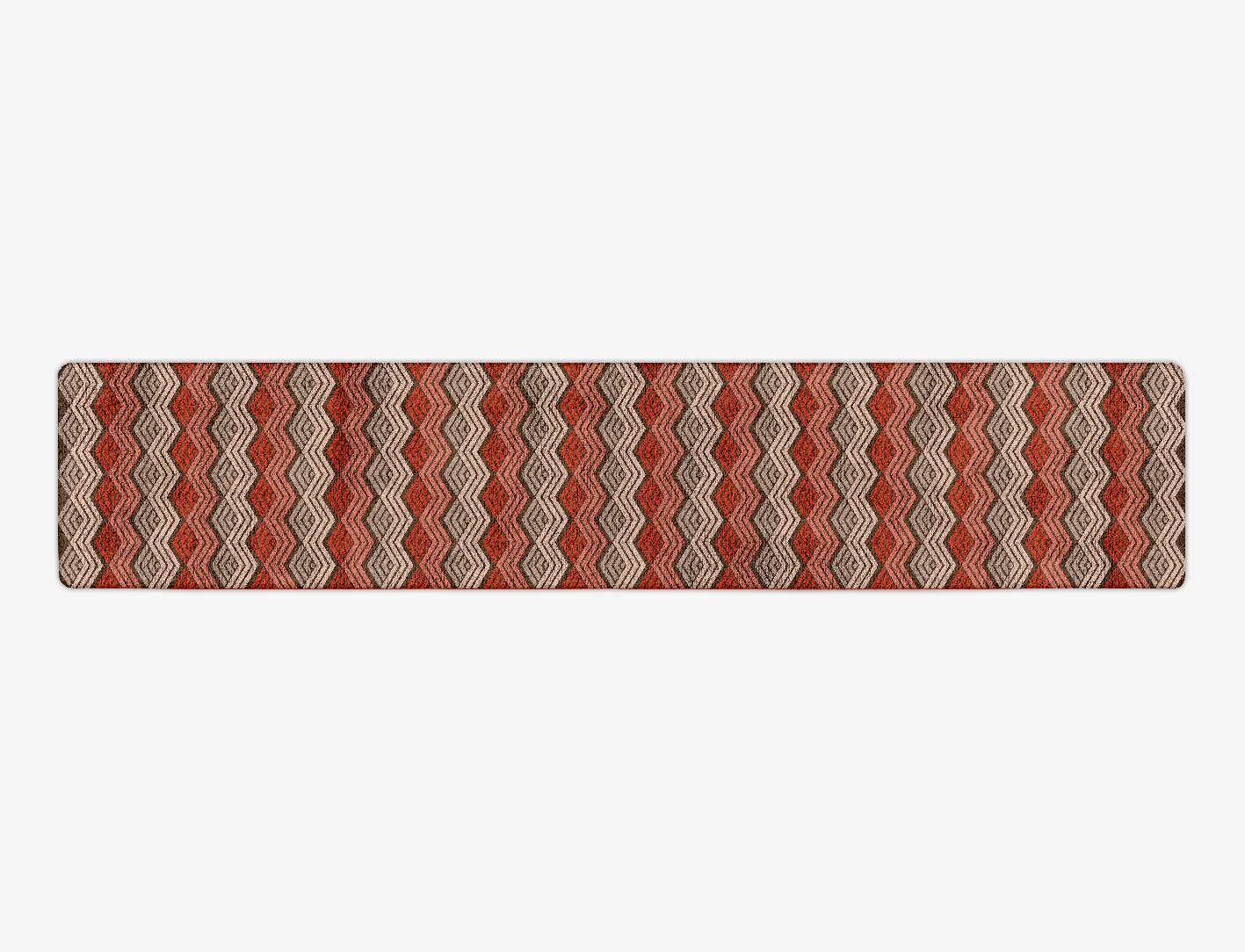 Chevron Wave Modern Geometrics Runner Hand Tufted Bamboo Silk Custom Rug by Rug Artisan
