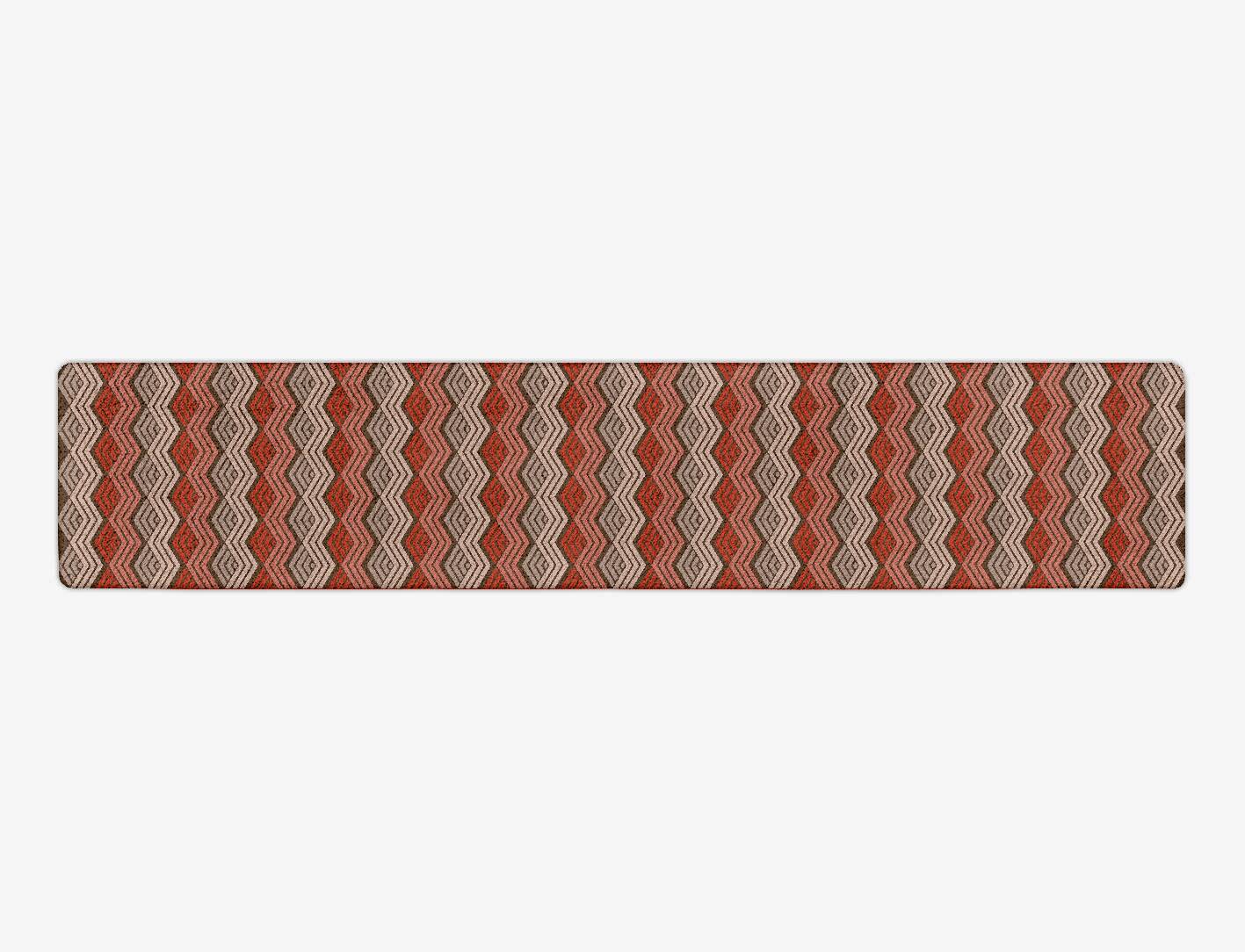 Chevron Wave Modern Geometrics Runner Hand Tufted Pure Wool Custom Rug by Rug Artisan