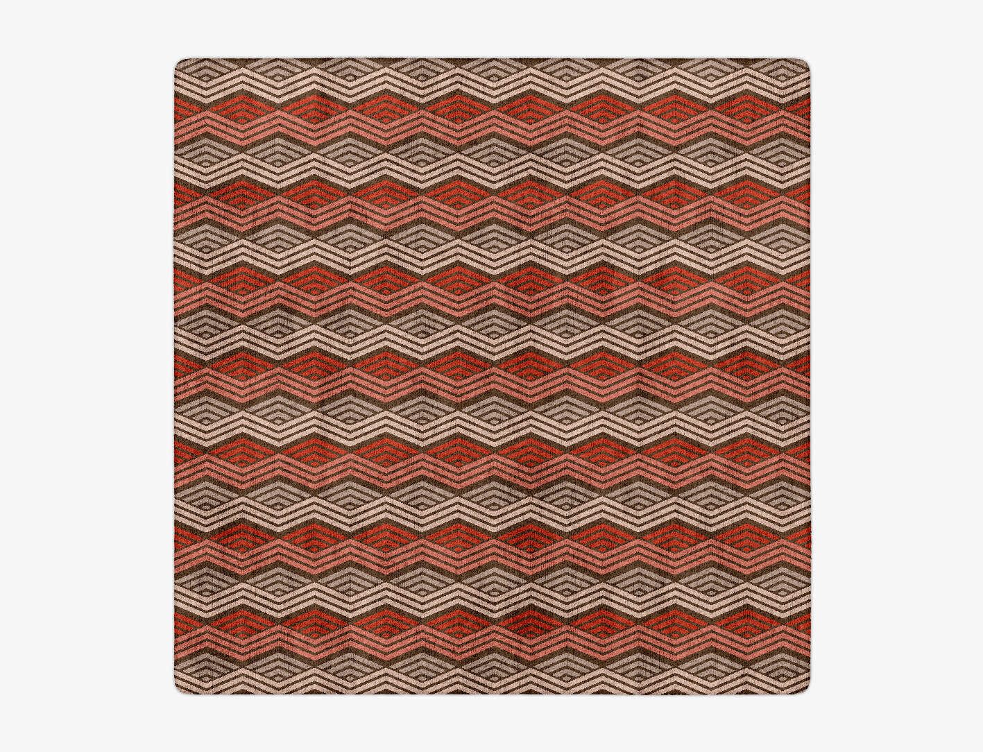 Chevron Wave Modern Geometrics Square Hand Tufted Bamboo Silk Custom Rug by Rug Artisan
