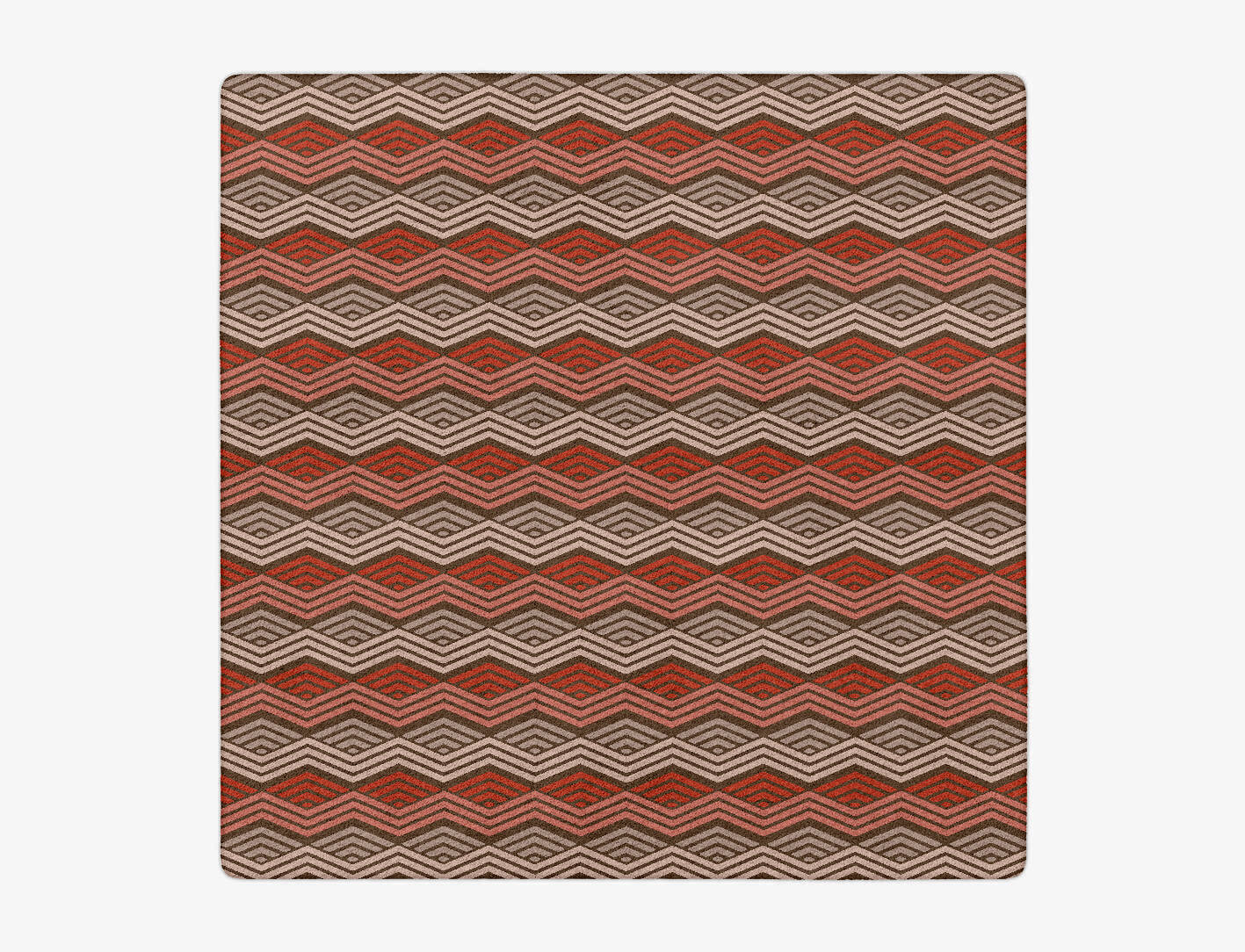 Chevron Wave Modern Geometrics Square Hand Tufted Pure Wool Custom Rug by Rug Artisan