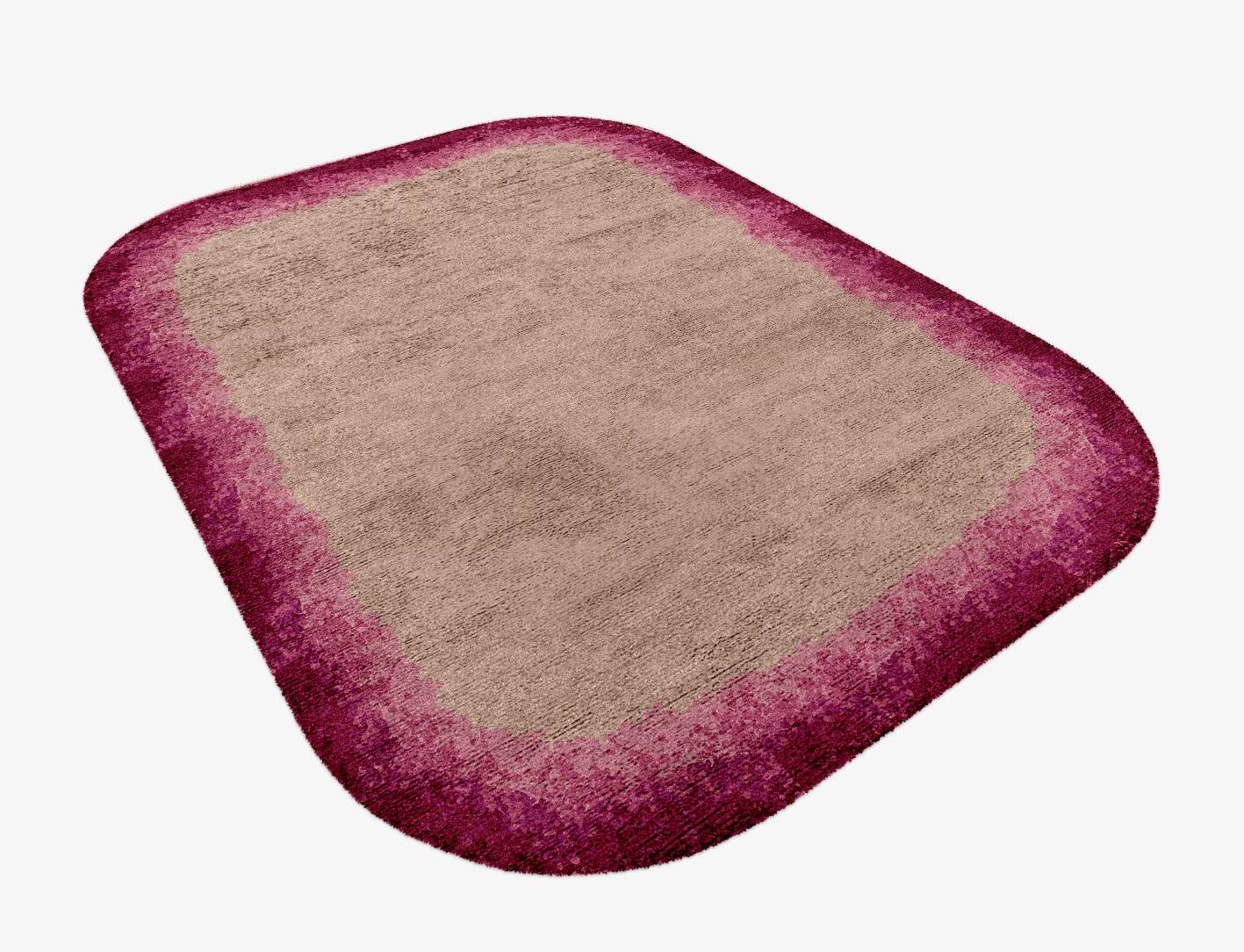 Chic Gradation Oblong Hand Knotted Bamboo Silk Custom Rug by Rug Artisan
